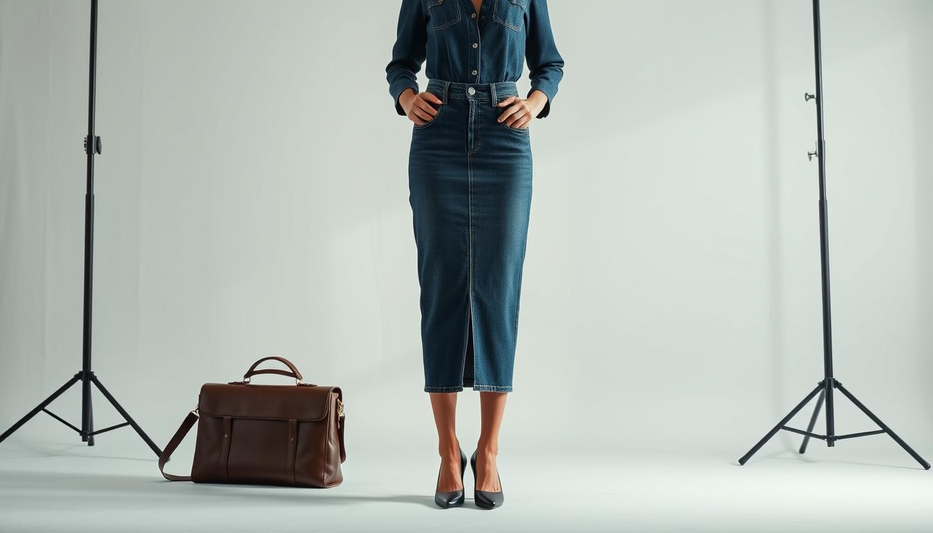 high-quality denim pencil skirts | professional attire